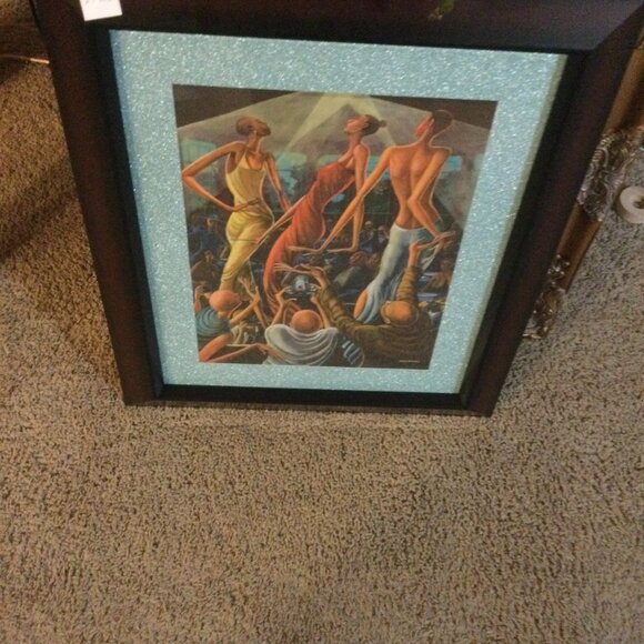 The popular canvas print the runway in a black beautiful frame 16 x 20 - Picture 5 of 6